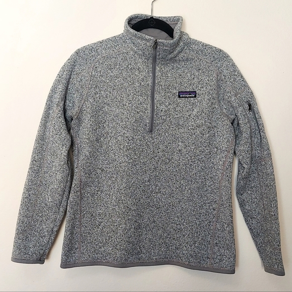 Patagonia Tops - Patagonia Woman's Better Sweater 1/4 Zip Fleece Pullover Heather Gray Size Large